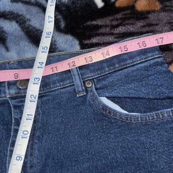 Riders Womens 16 Medium Dark Wash Tapered Leg Denim Jeans - Picture 8 of 9